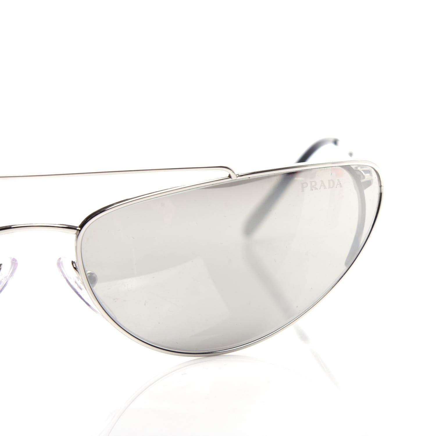 Prada Cat Eye Sunglasses SPR 62V Silver 7 of 8