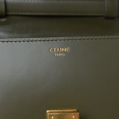 Celine Box Calfskin Small Classic Box Flap Bag Army Green 7 of 10
