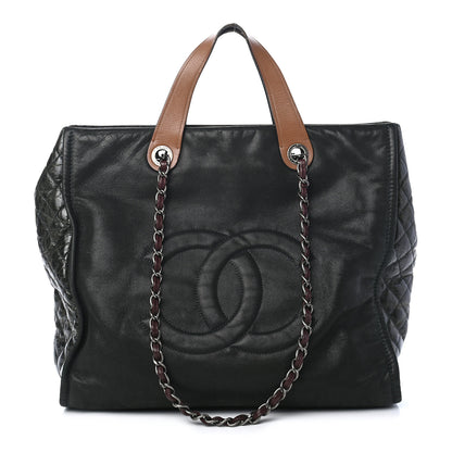 Chanel Iridescent Calfskin In the Mix Tote Dark Green 1 of 10