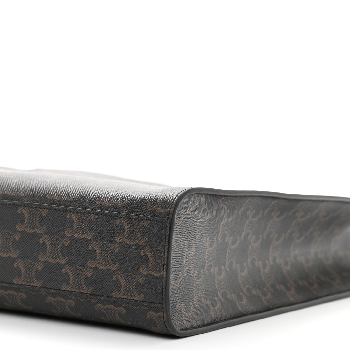 Triomphe Canvas Calfskin Medium Vertical Cabas Black
