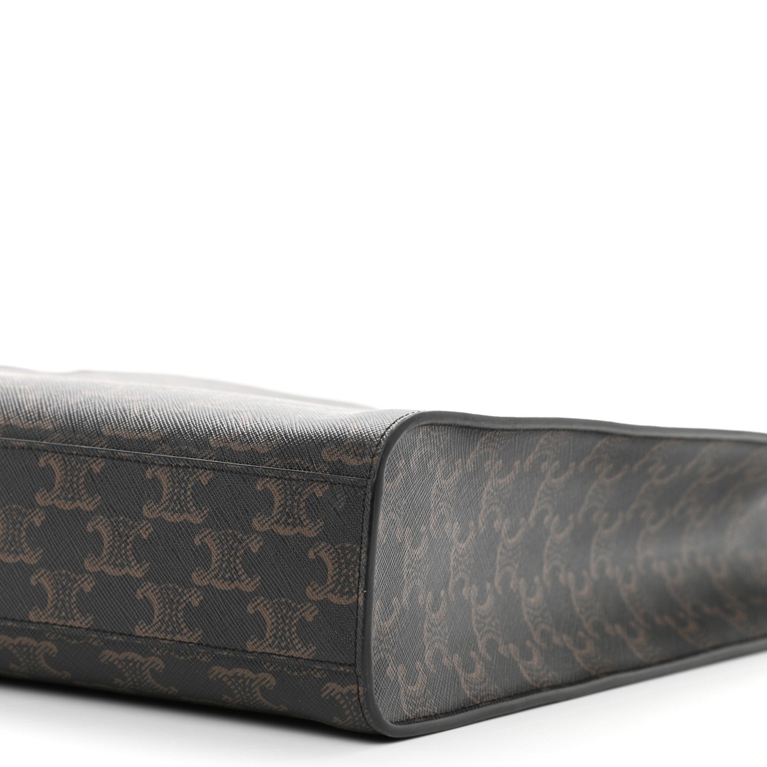 Celine Triomphe Canvas Calfskin Medium Vertical Cabas Black 10 of 11