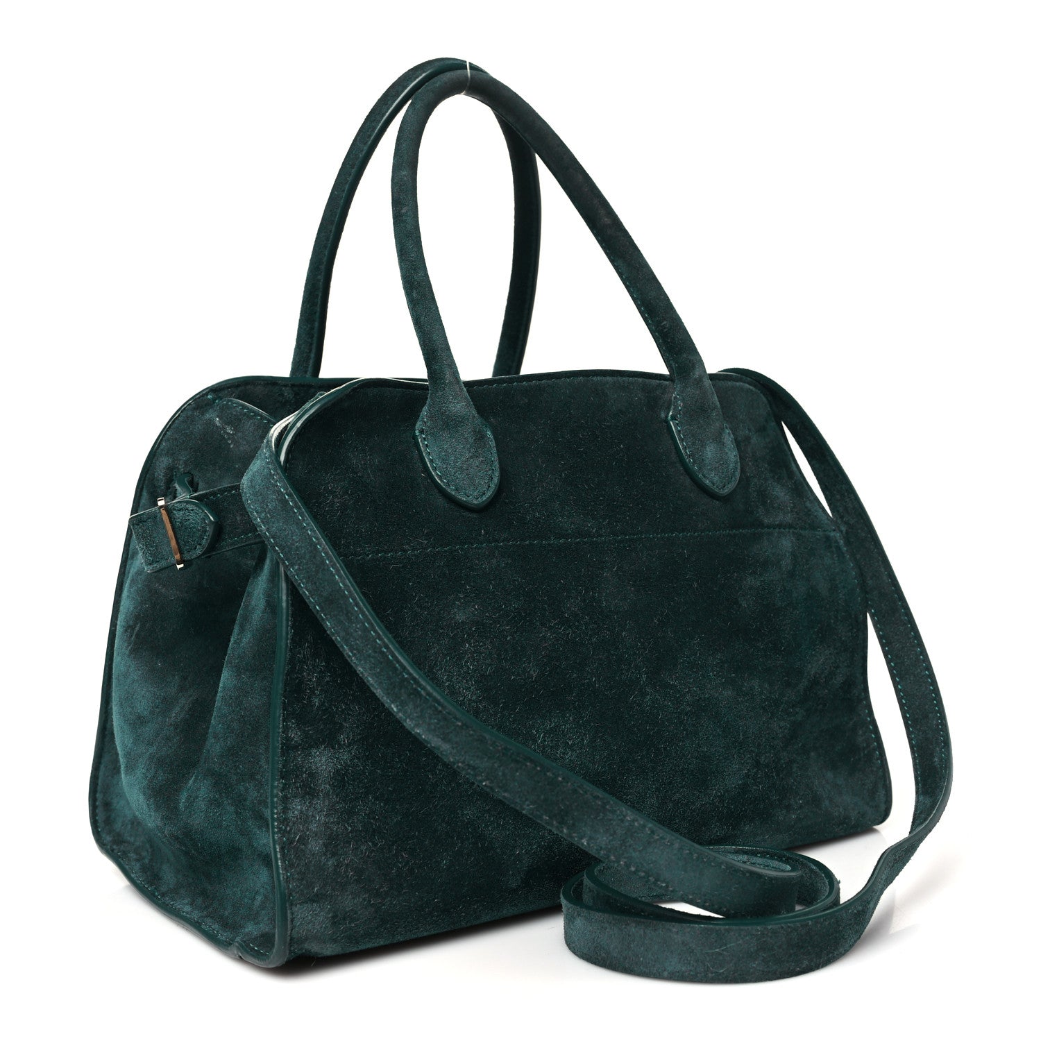 The Row Suede Soft Margaux 10 Bag Teal Green 3 of 13