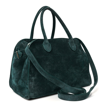 The Row Suede Soft Margaux 10 Bag Teal Green 3 of 13