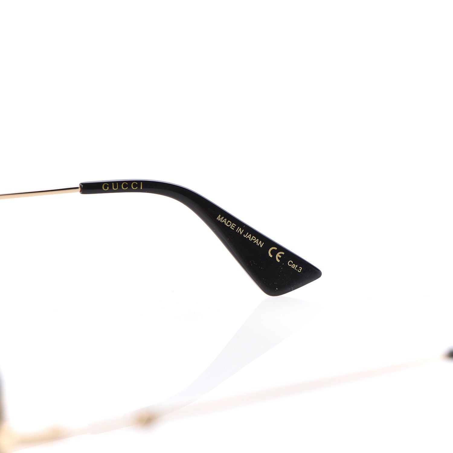 Gucci Aviator Sunglasses GG0062S Black Gold 6 of 7