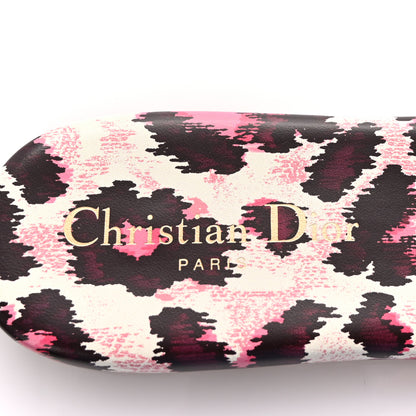 Christian Dior Canvas Mizza Embroidered Dway Mules Slide Sandals 38.5 Dark Ruby 8 of 10