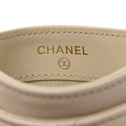 Chanel Lambskin Quilted Chanel 19 Card Holder Light Beige 6 of 9