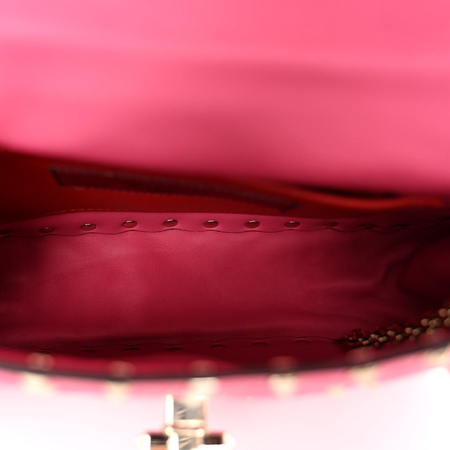 Nappa Small Rockstud Spike Shoulder Bag Shadow Pink