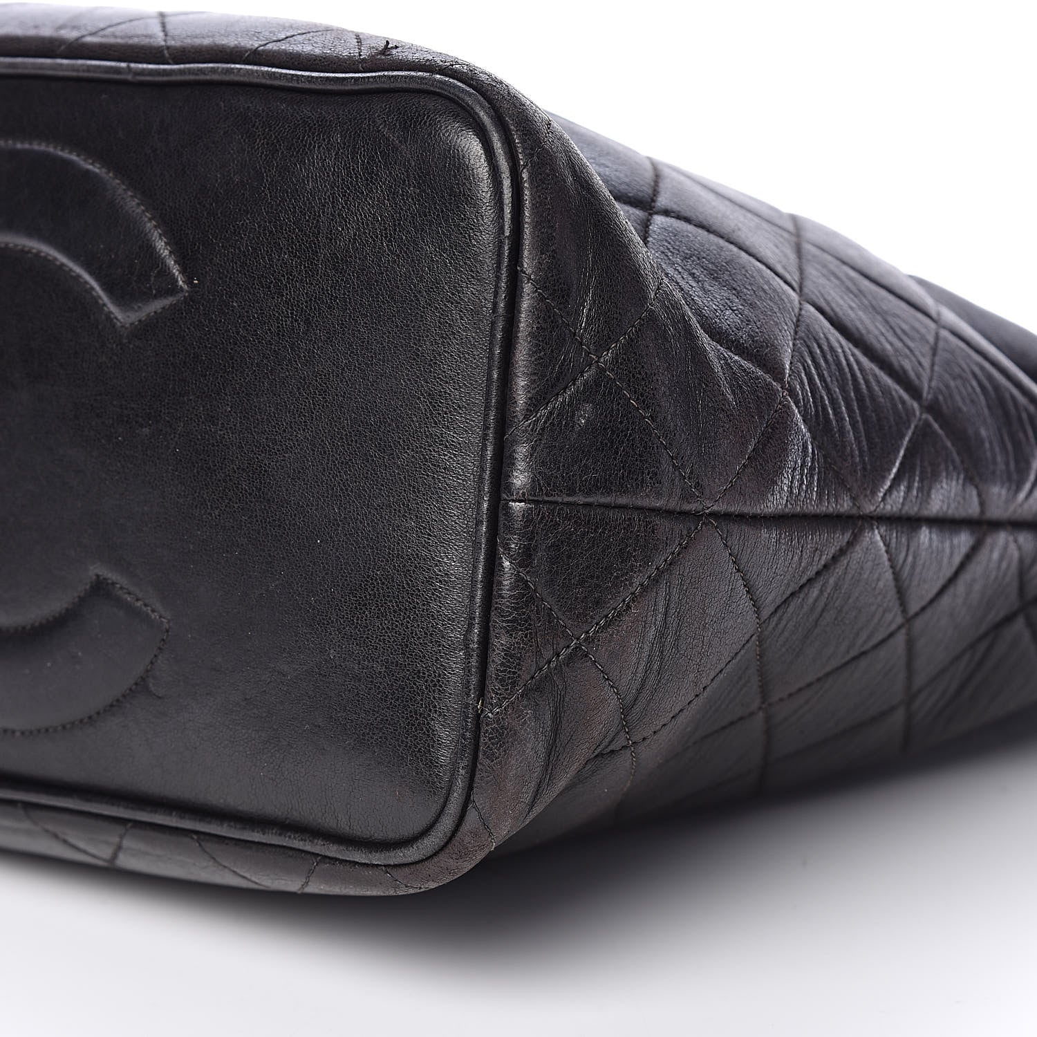 Chanel Lambskin Shopping Tote Black 6 of 12