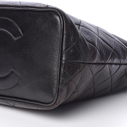 Chanel Lambskin Shopping Tote Black 6 of 12
