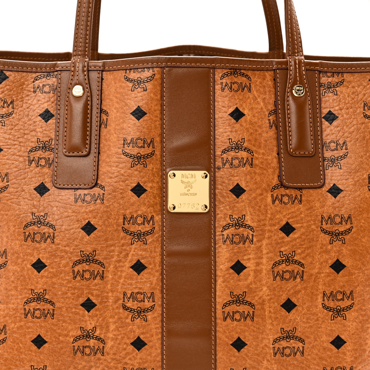 Visetos Large Liz Reversible Shopper Tote Cognac