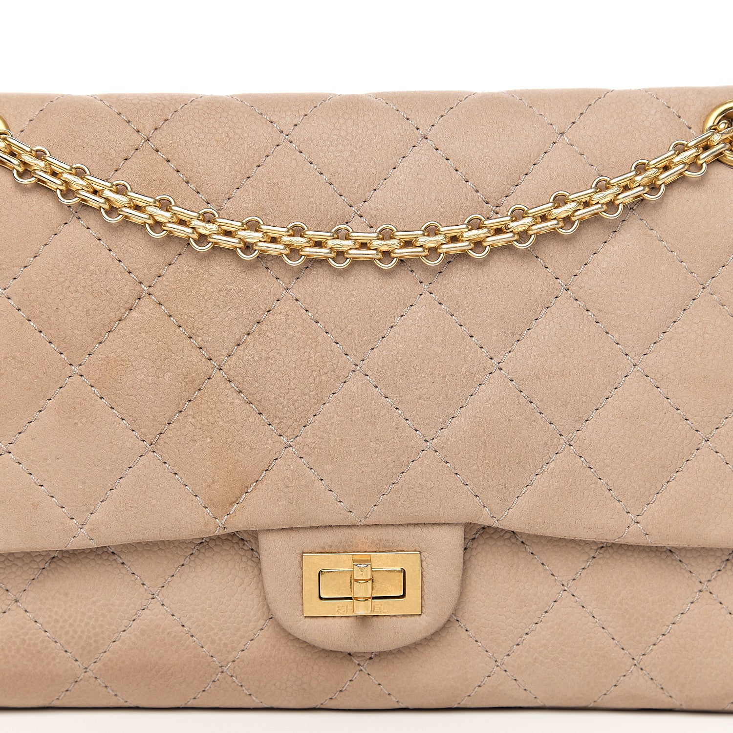 Chanel Iridescent Caviar Quilted 2.55 Reissue 226 Flap Beige 9 of 9