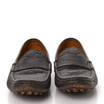 Gucci Soft Guccissima Womens Driver Loafers 36.5 Chocolate 2 of 10