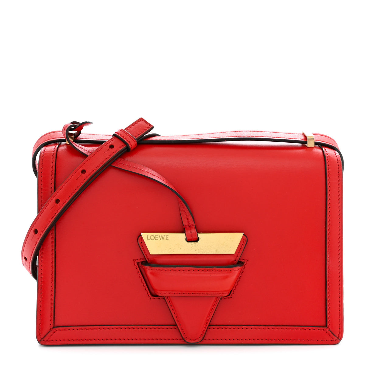 Loewe Calfskin Medium Barcelona Shoulder Bag Red 1 of 14