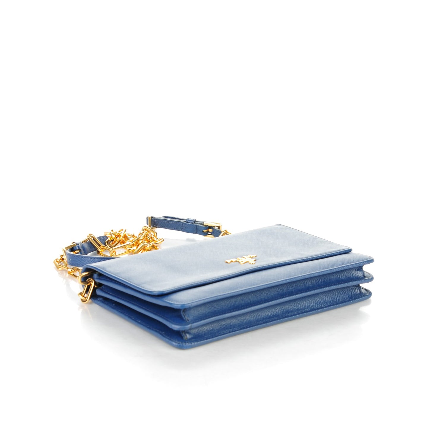 Saffiano Metal Chain Wallet Bleuette