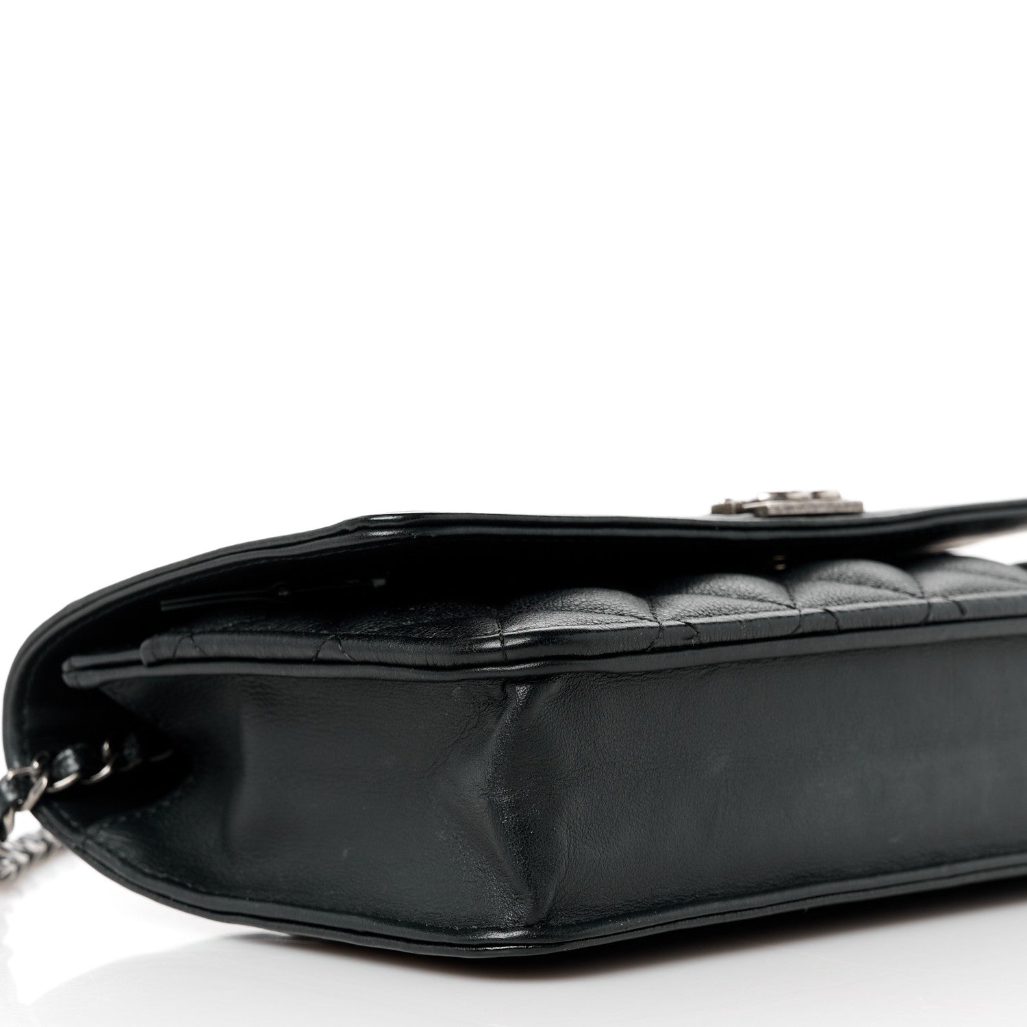 Chanel Calfskin Quilted Boy Wallet On Chain WOC Black 10 of 12