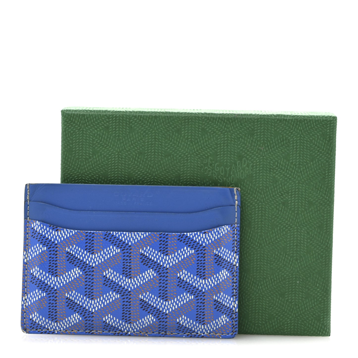 Goyardine Saint Sulpice Card Holder Sky Blue