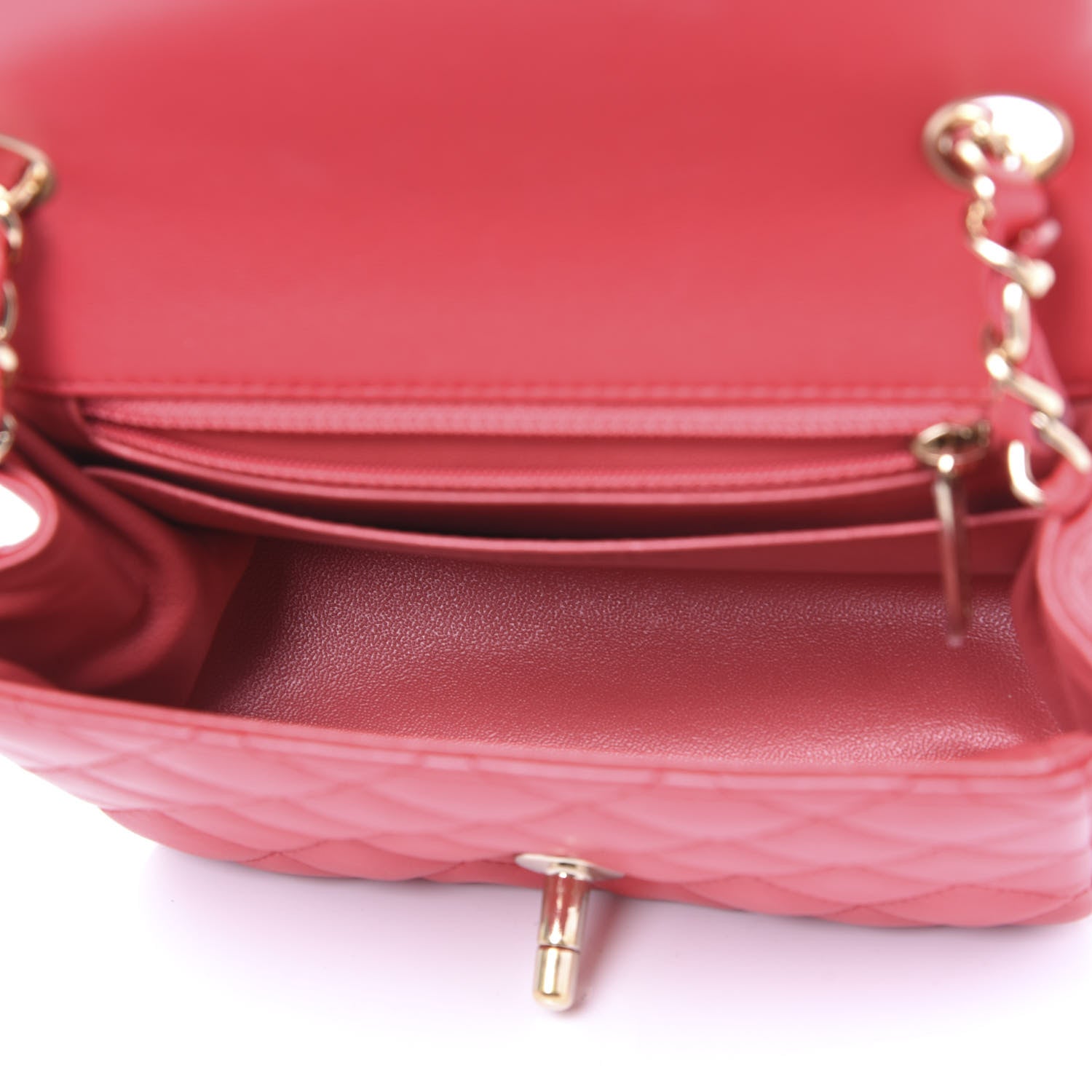 Chanel Lambskin Quilted Mini Square Flap Pink 4 of 9