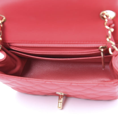 Chanel Lambskin Quilted Mini Square Flap Pink 4 of 9