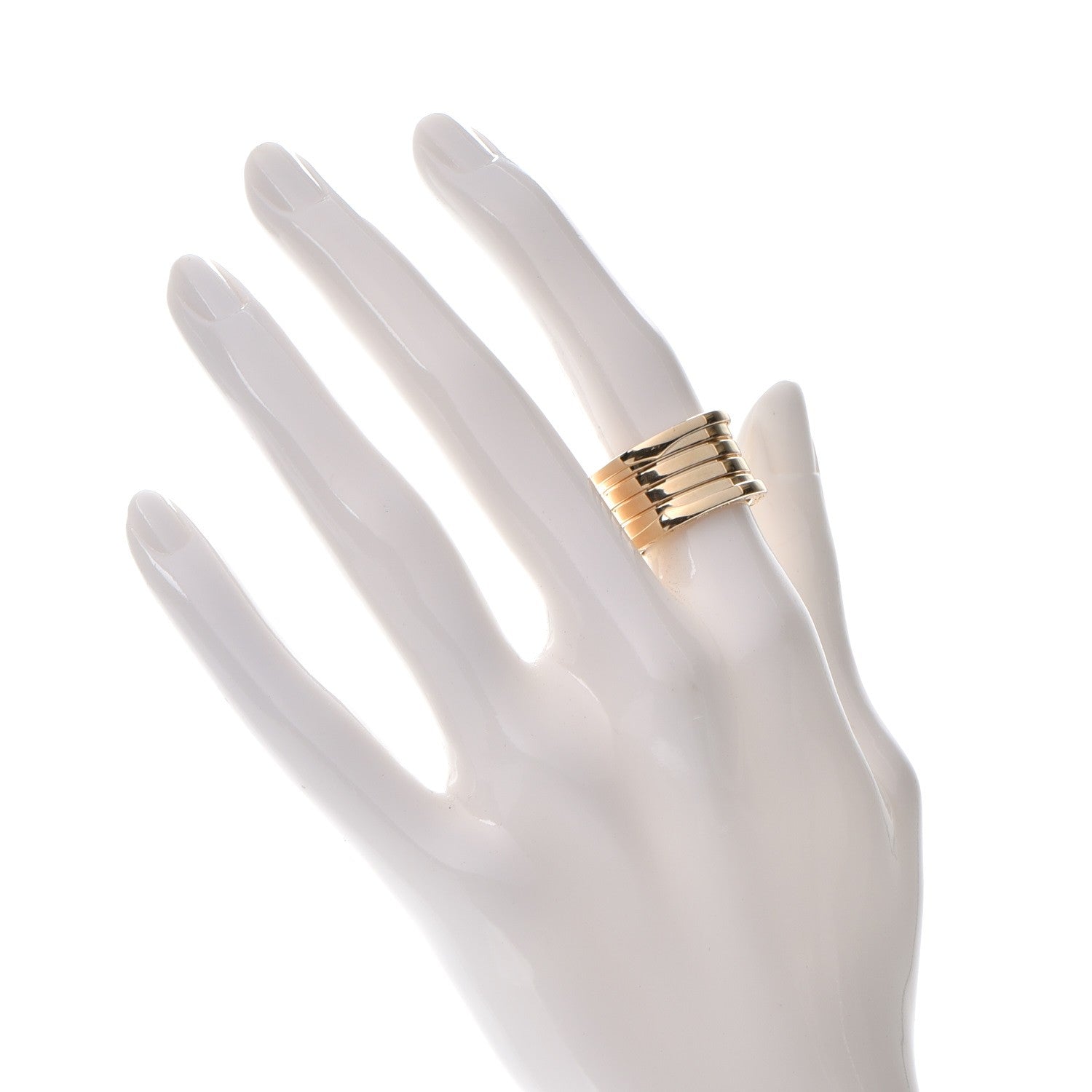 Bulgari 18K Yellow Gold B.Zero1 Four-Band Ring 51 5.75 2 of 8