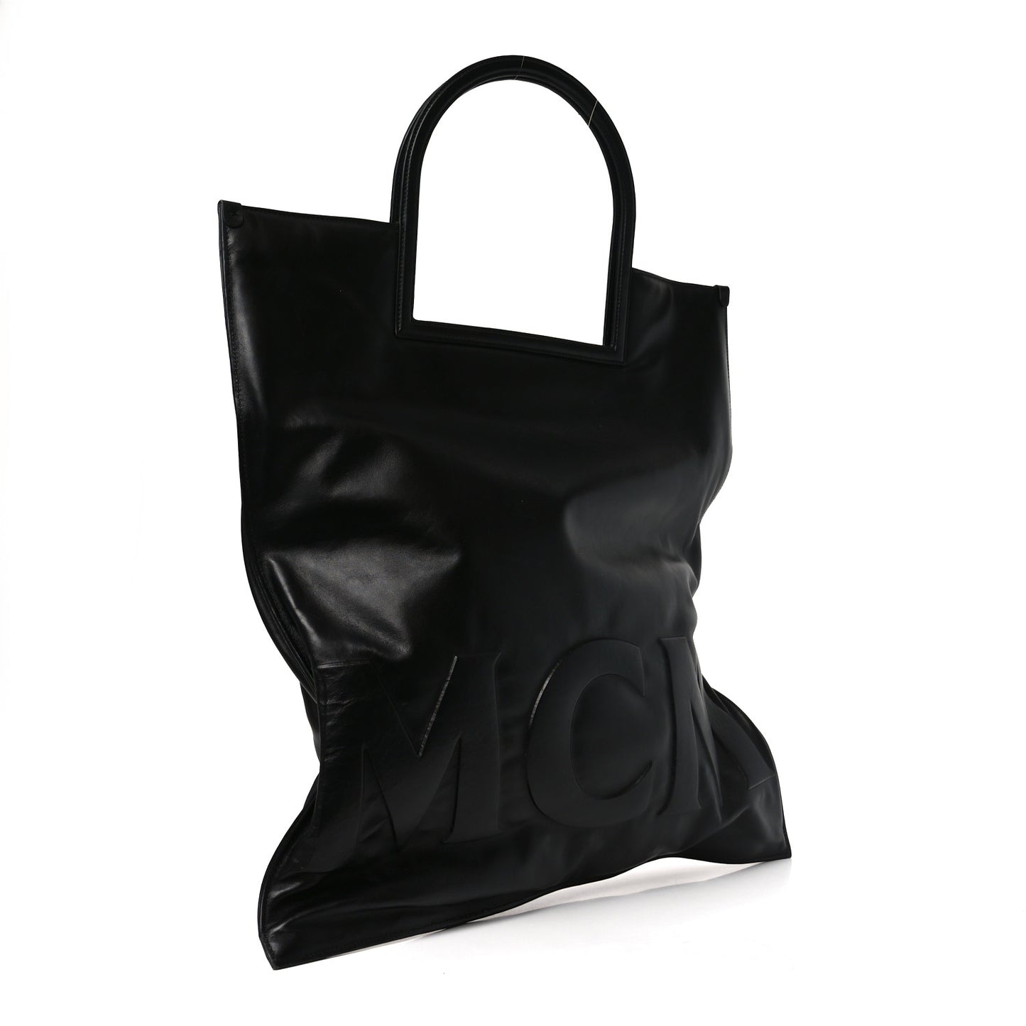 Calfskin Aren Mega Honors Tote Black