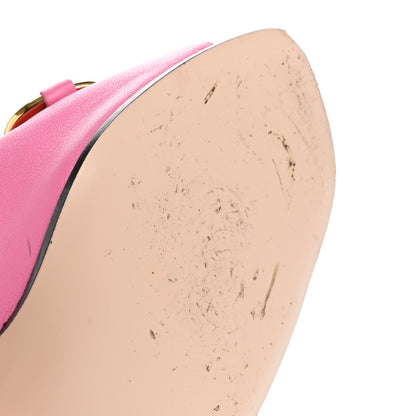 Gucci Nappa Horsebit 75mm Slide Sandals 37 Pink 10 of 12