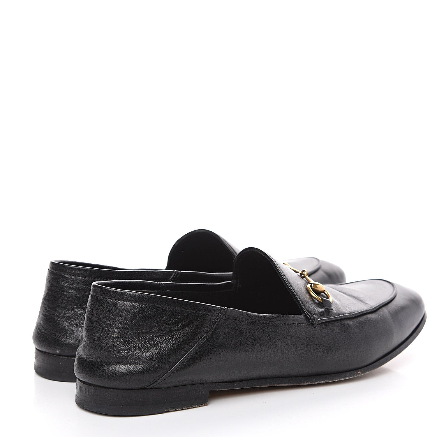 Gucci Lambskin Womens Brixton Horsebit Loafers 40 Black 4 of 13