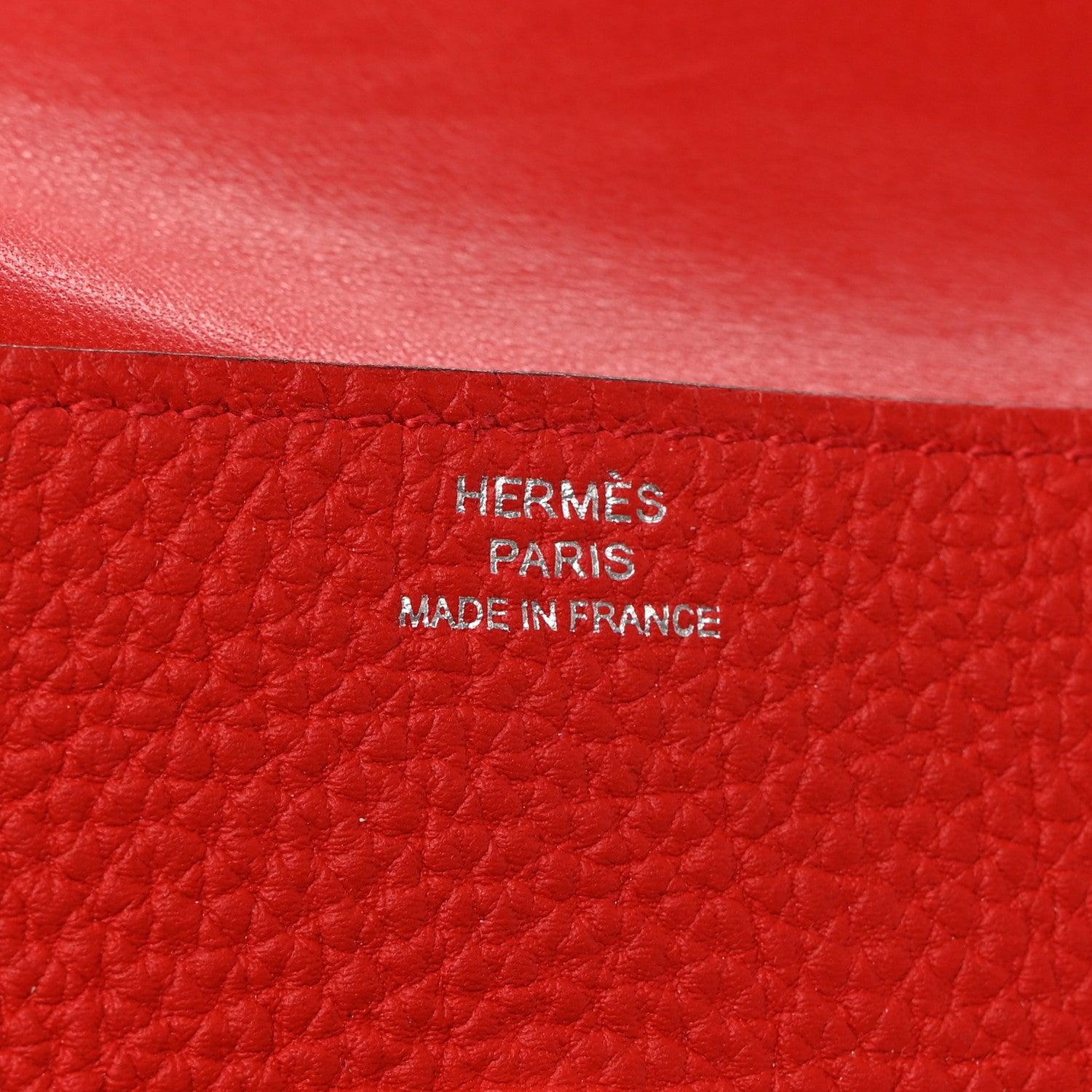 Hermes Togo Dogon Card Case Rouge Pivoine 6 of 11
