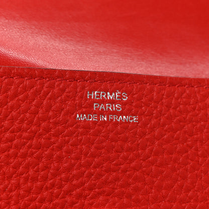 Hermes Togo Dogon Card Case Rouge Pivoine 6 of 11