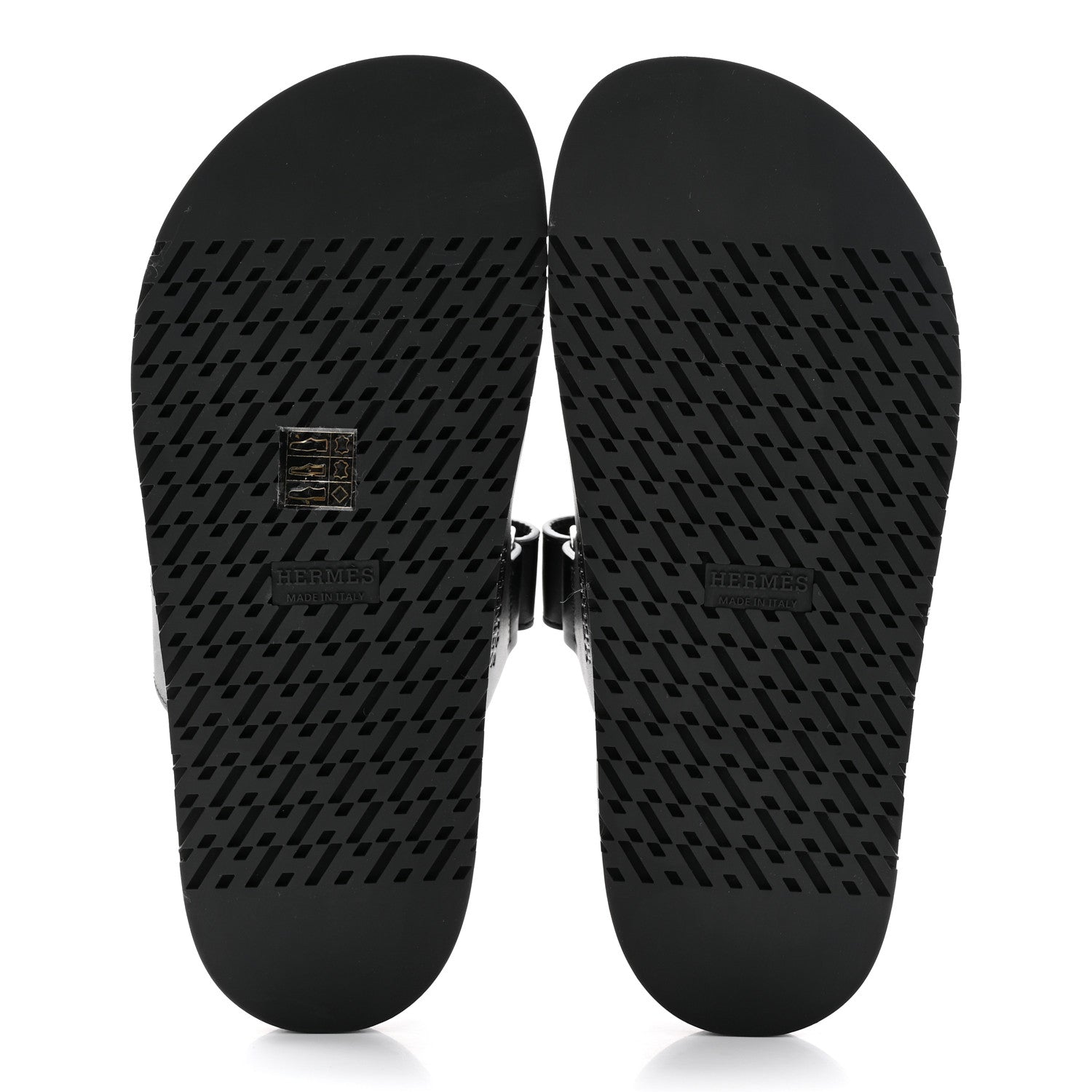 Hermes Calfskin Womens Chypre Sandals 37 Black 5 of 12