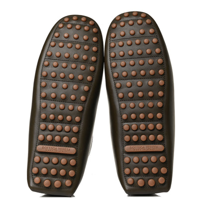 Bottega Veneta Nappa Intrecciato Driver Loafers 42 Khaki 7 of 14