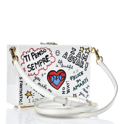 Dolce & Gabbana Resin "All I Need is Love and Wifi" Box Bag White 3 of 8
