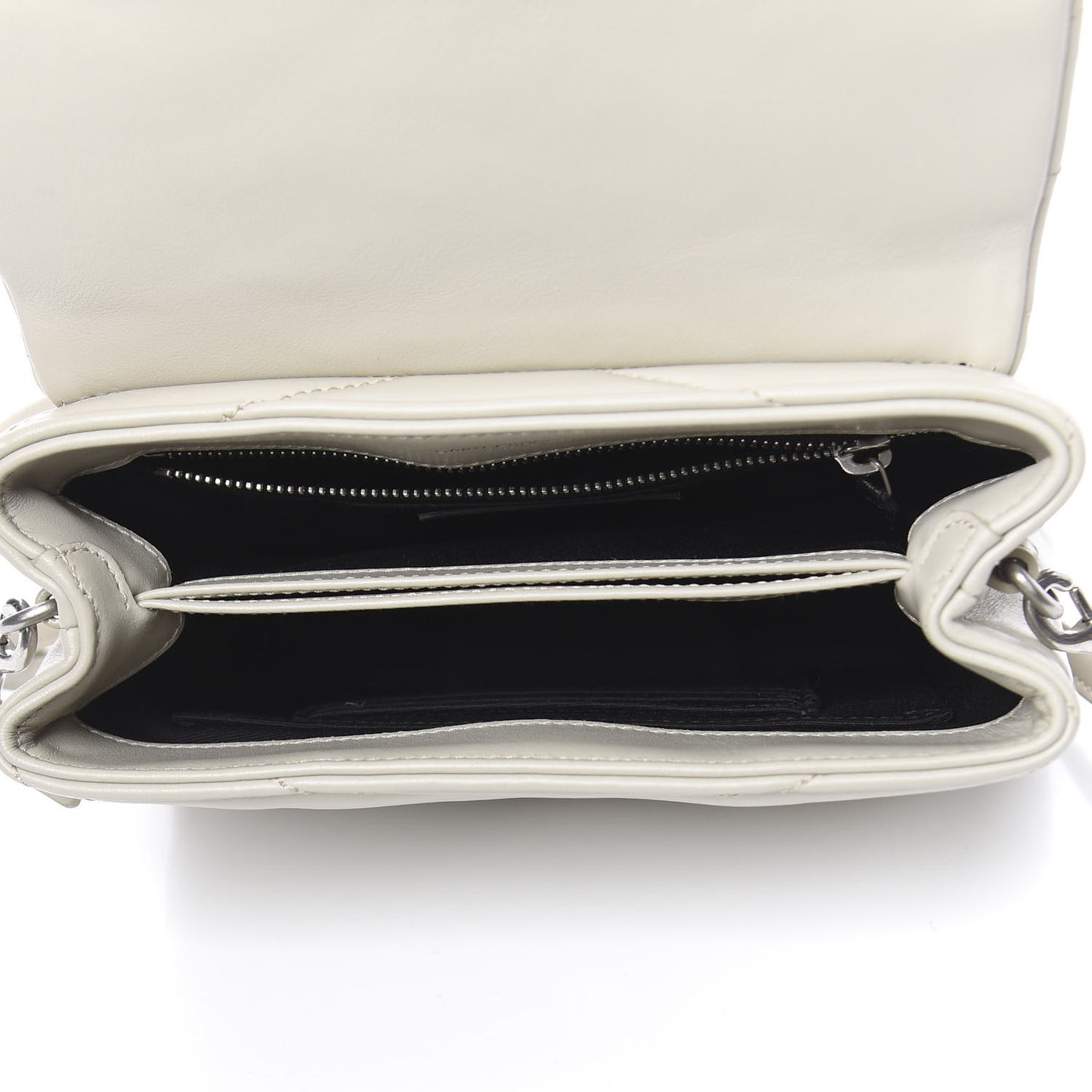 Calfskin Y Quilted Monogram Toy Loulou Crossbody Bag Ivory