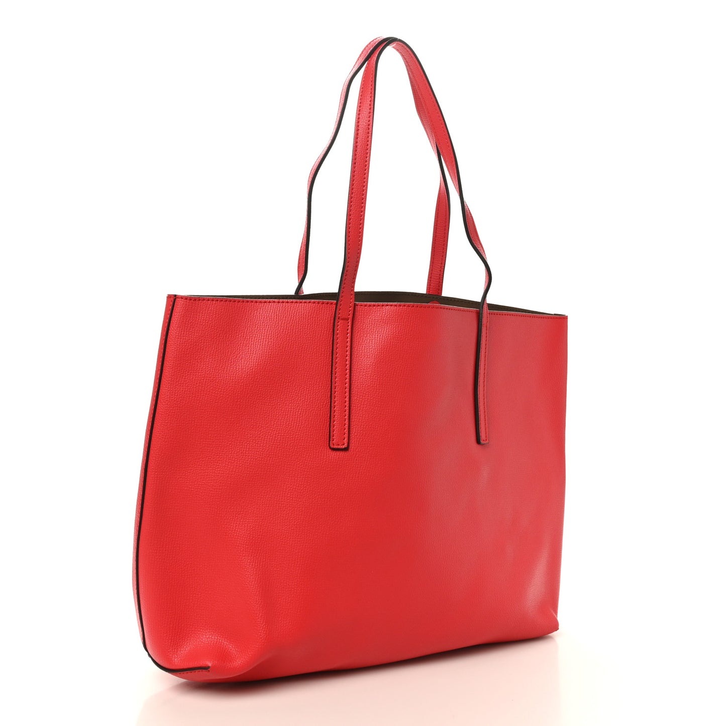 Vitello Vienna Enamel F is Fendi Shopping Tote Fiamma Taupe