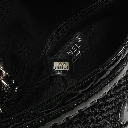 Chanel Patent Net Large La Madrague Tote Black 9 of 9