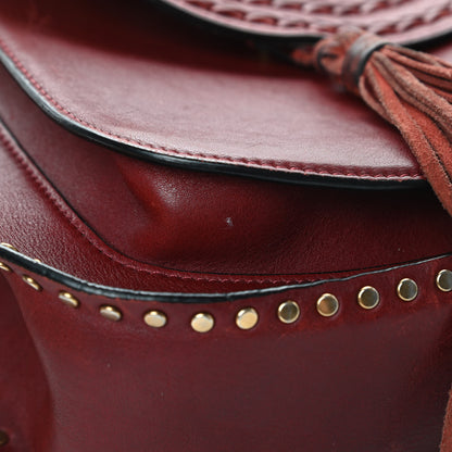 Chloe Calfskin Braided Small Hudson Shoulder Bag Sienna Red 16 of 20
