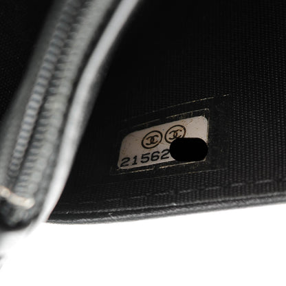 Chanel Lambskin Camellia Embossed Wallet On Chain WOC Black Gold 8 of 8