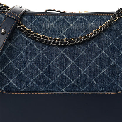 Chanel Denim Calfskin Medium Gabrielle Hobo Blue 8 of 10