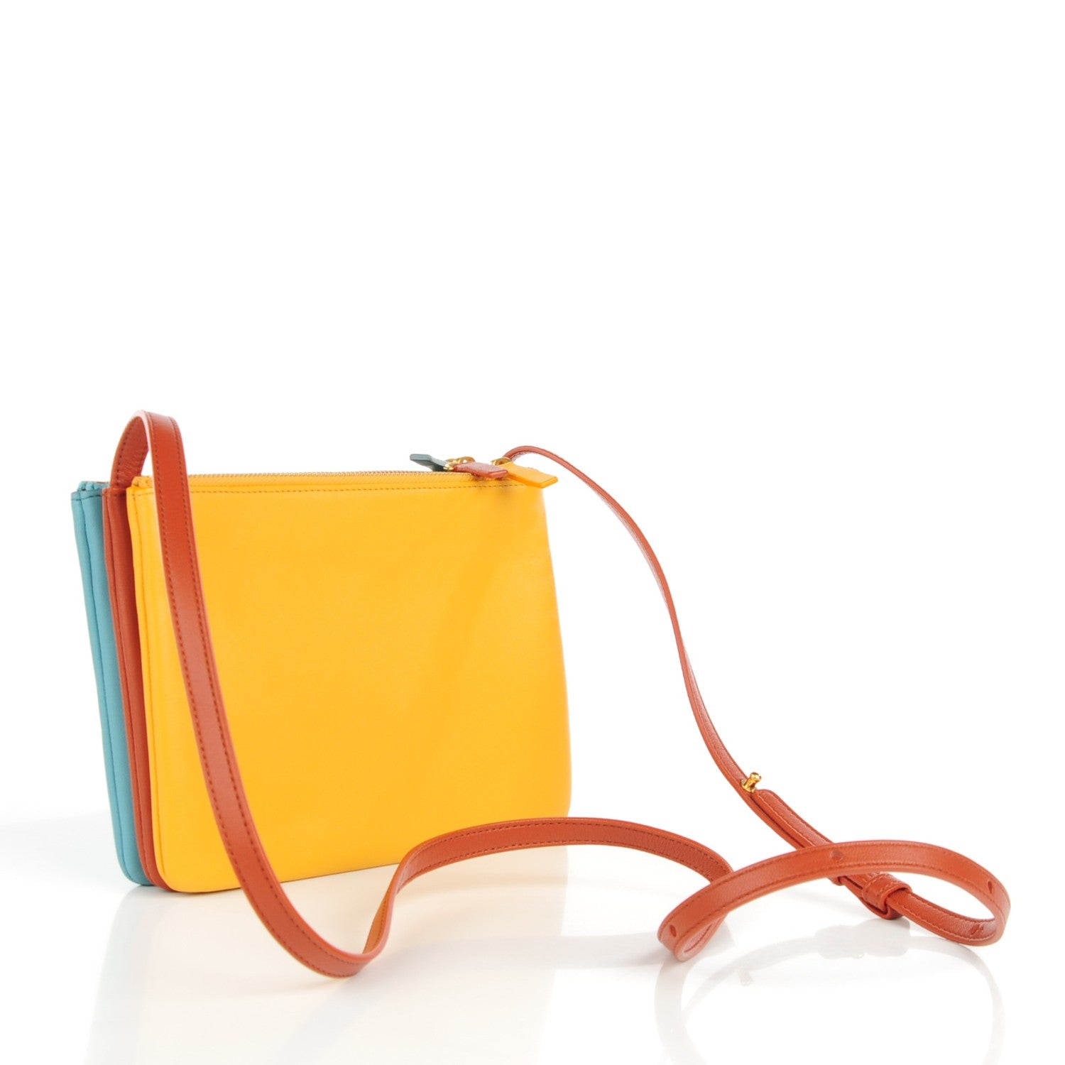 Celine Lambskin Small Multicolor Trio Crossbody Bag Antarctic 3 of 8