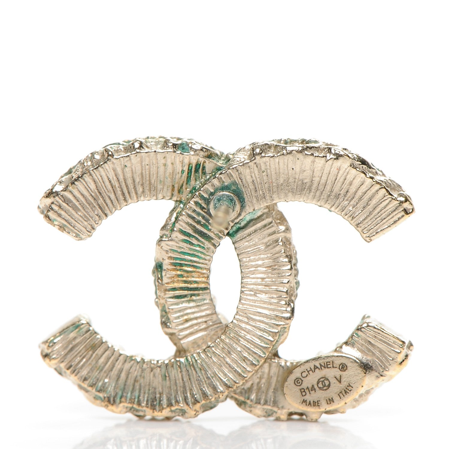 Chanel Enamel CC Baroque Earrings Black Gold 6 of 6