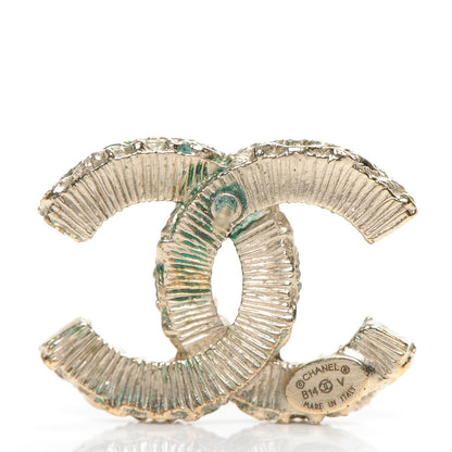 Chanel Enamel CC Baroque Earrings Black Gold 6 of 6