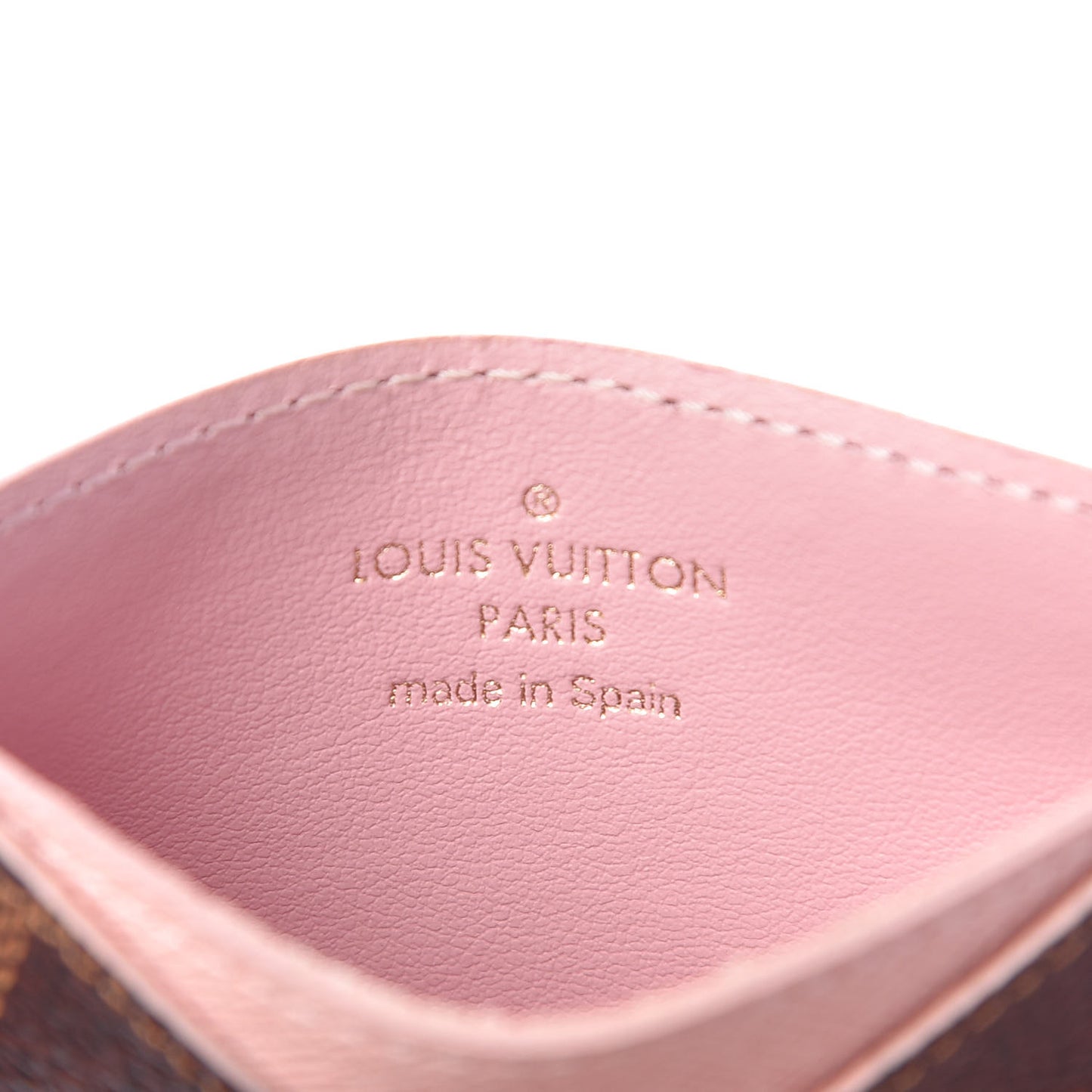Damier Ebene Caissa Card Holder Rose Ballerine