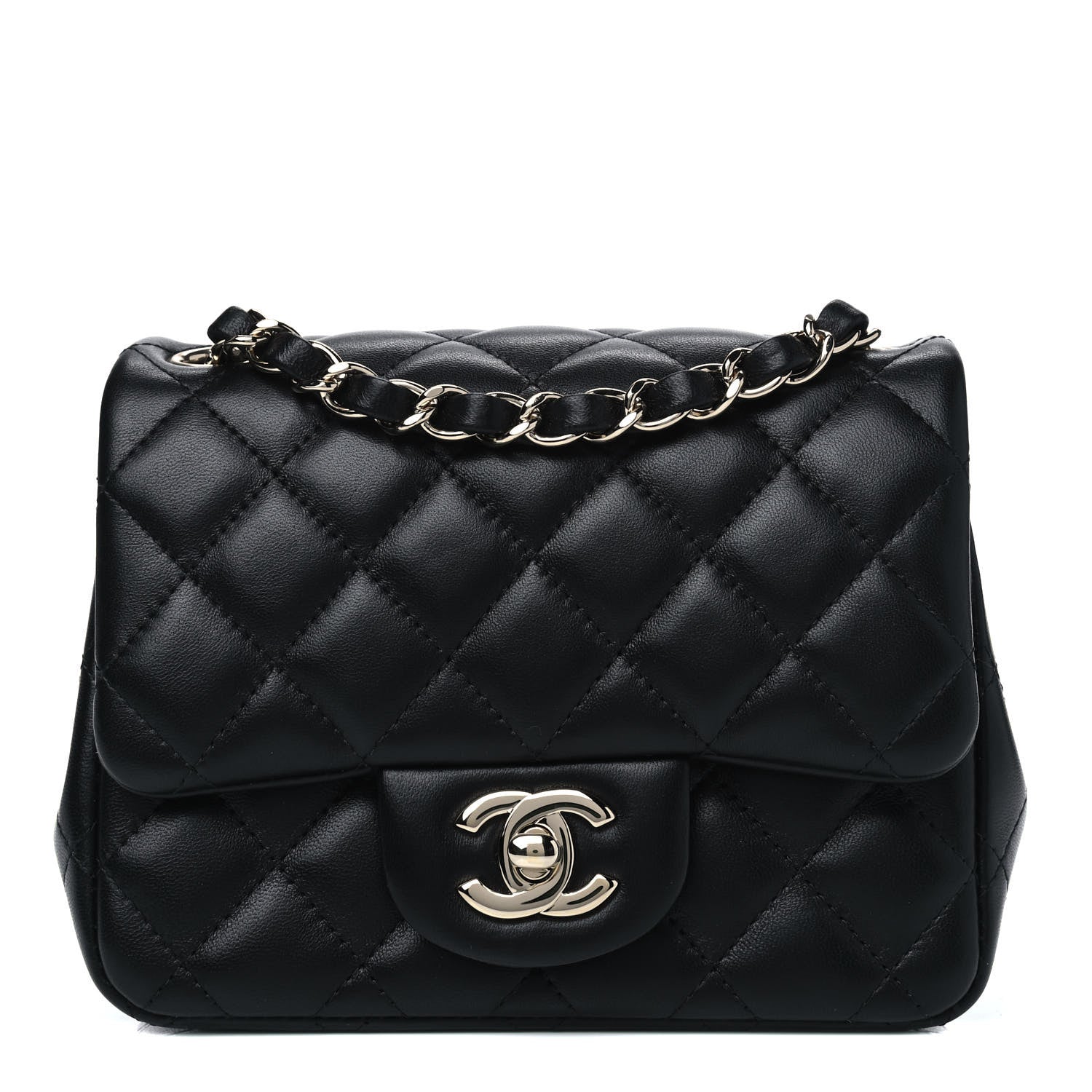 Chanel Lambskin Quilted Mini Square Flap Black 1 of 4