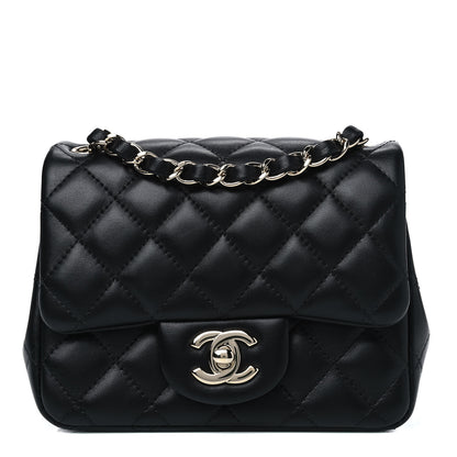 Chanel Lambskin Quilted Mini Square Flap Black 1 of 4