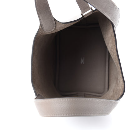 Hermes Taurillon Maurice Picotin Lock 18 PM Gris Asphalte 5 of 11