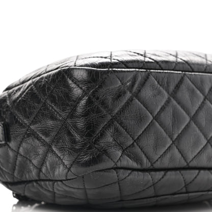 Chanel Metallic Aged Calfskin Quilted Medium Reissue Camera Case Black 9 of 14