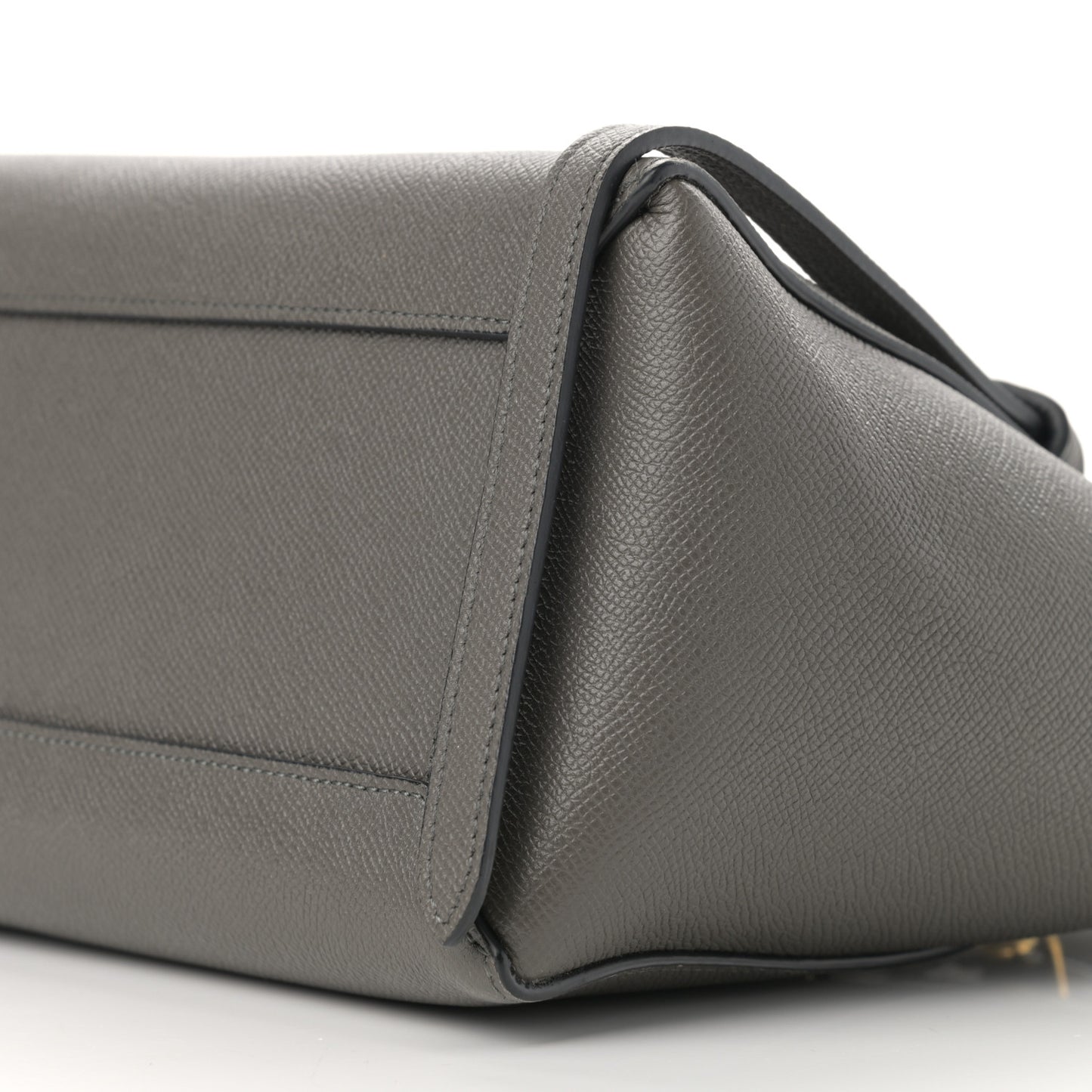 Grained Calfskin Micro Belt Bag Grey