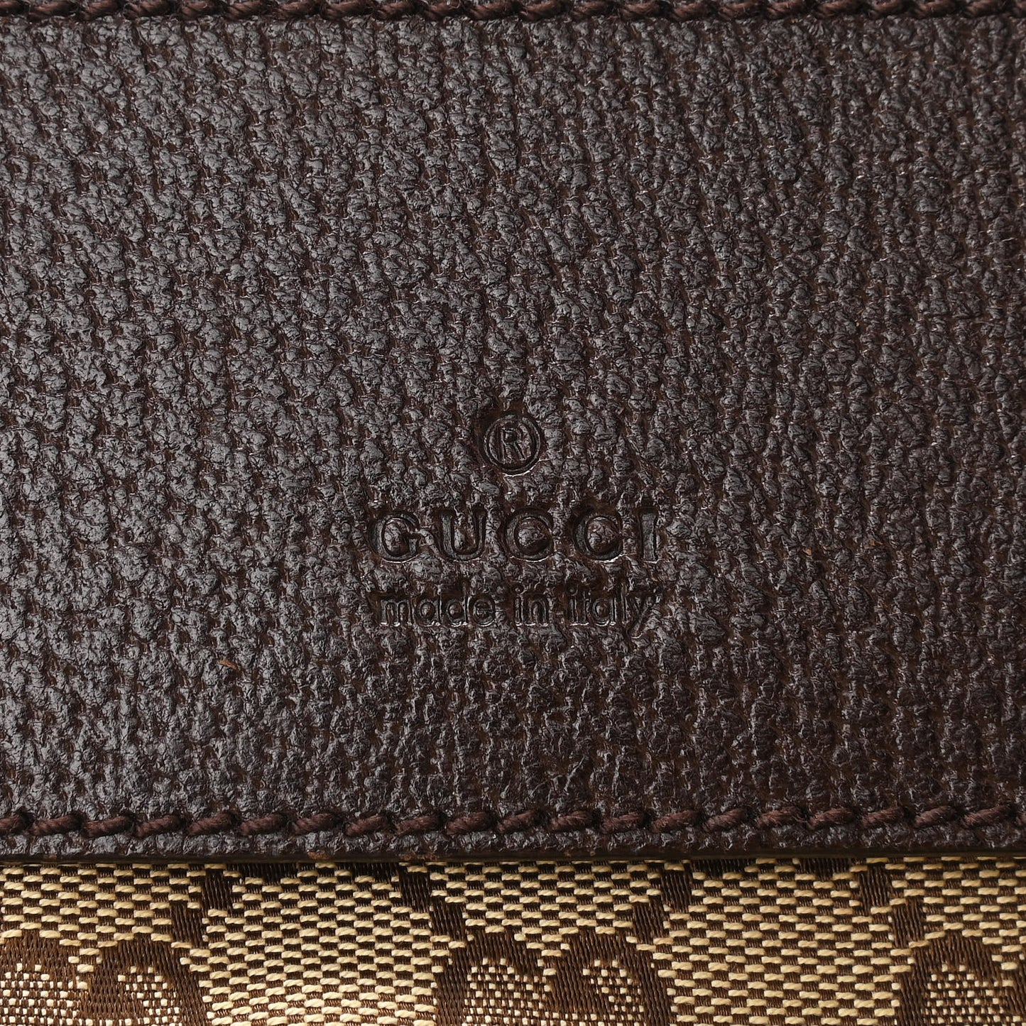 GG Monogram Double Pocket Belt Bag Dark Brown