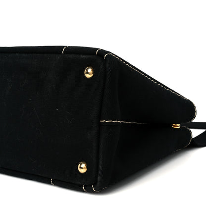 Prada Canapa Small Logo Tote Black Talco 13 of 13