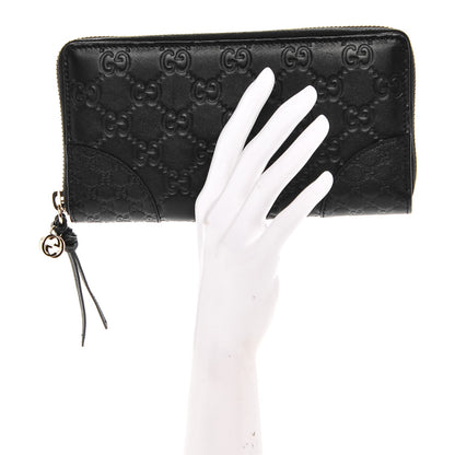Gucci Guccissima Signature Microguccissima Bree Zip Around Wallet Black 2 of 6
