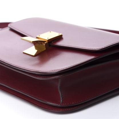 Celine Box Calfskin Medium Classic Box Flap Bag Burgundy 7 of 12